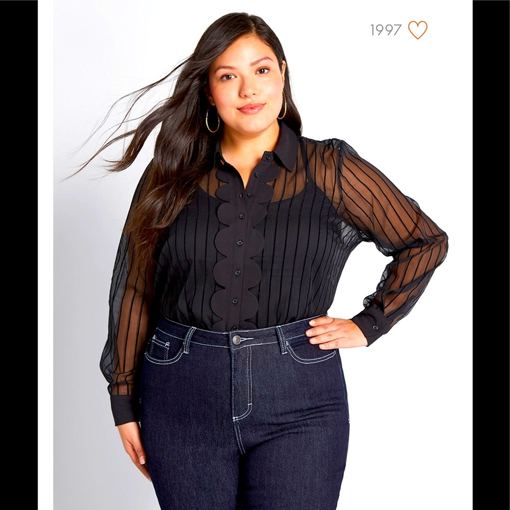 ModCloth Sheer Blouse